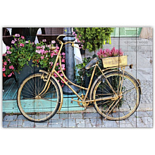 Декоративные панно из дерева Creative Wood Велосипеды Велосипеды - Велосипед с цветами